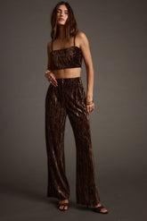 Rhea Espresso Velvet Trousers