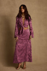 Waverly Mulberry Maxi Skirt