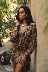 Jasper Brown and Gold Statement Belt