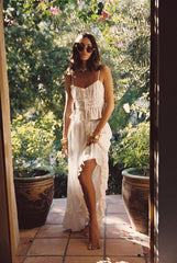 Dahlia White Satin Tank